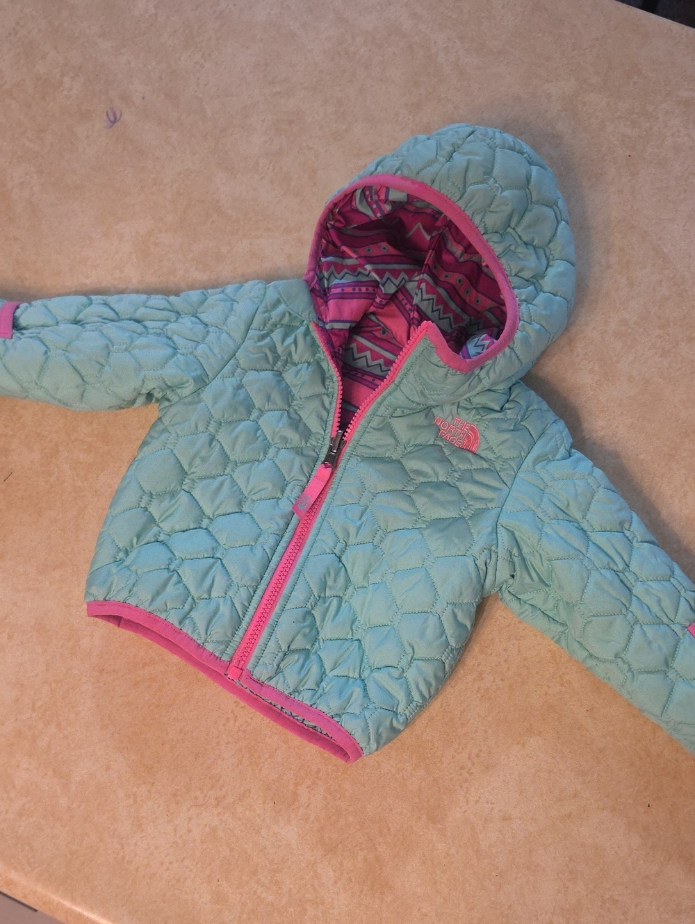 🚨 Reversible The North Face Toddler Quilted Hooded Jacket
